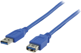 Valueline USB 3.0 Verlengkabel 3m blauw