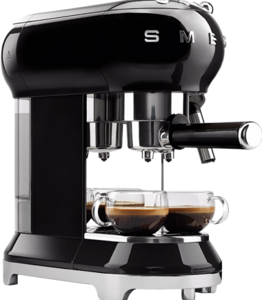 SMEG ECF01BLEU Zwart - Koffieapparaten Espresso Halfautomatisch