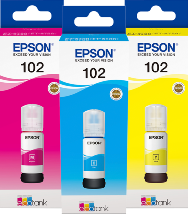 Epson 102 Inktflesjes 3-Color Combo Pack