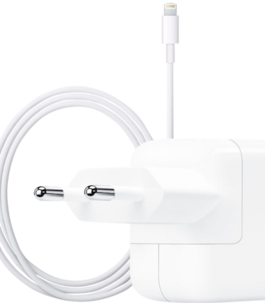 Apple Usb C Oplader 30W + Apple Lightning Kabel 1m Kunststof Wit