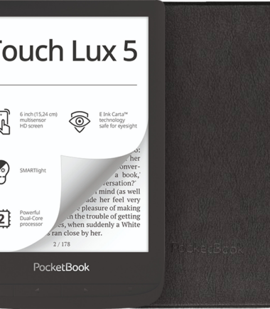 PocketBook Touch Lux 5 Ink Zwart + PocketBook Shell Book Case Zwart