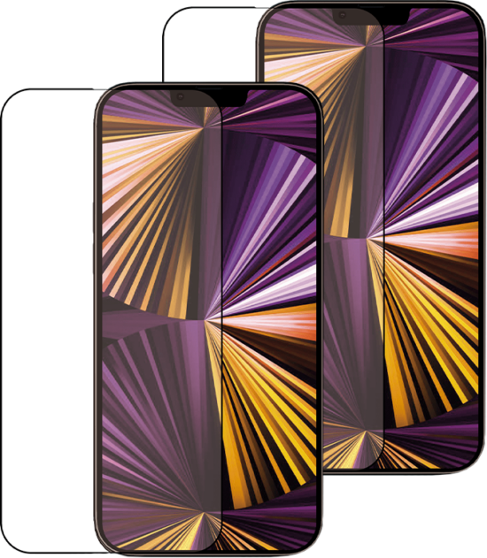 Azuri Tempered Glass Apple iPhone 13 mini Screenprotector Zwart Duo Pack
