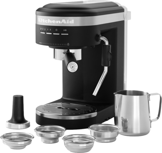 KitchenAid 5KES6403EBM Mat Zwart - Koffieapparaten Espresso Halfautomatisch