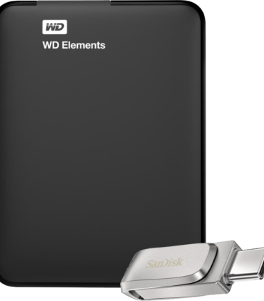 WD Elements Portable 1TB + SanDisk Ultra Dual Drive 3.1 Luxe 64GB