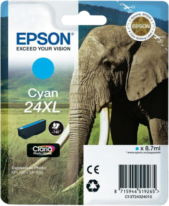 Epson 24XL Cartridge Cyaan