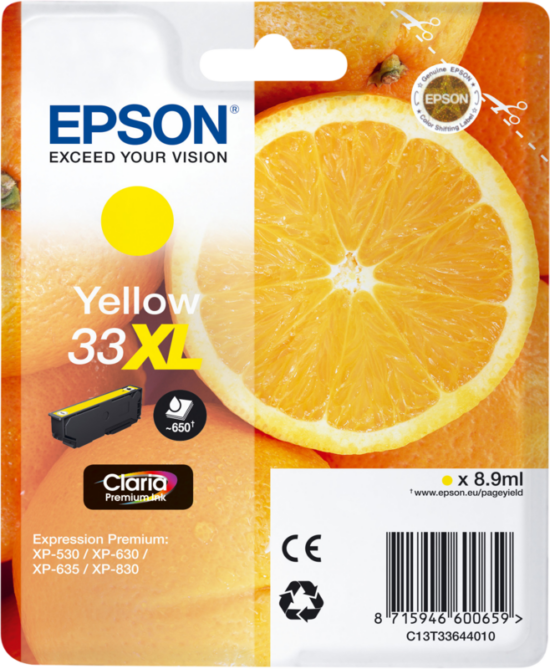 Epson 33XL Cartridge Geel
