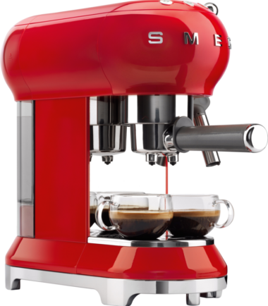 SMEG ECF01RDEU Rood - Koffieapparaten Espresso Halfautomatisch