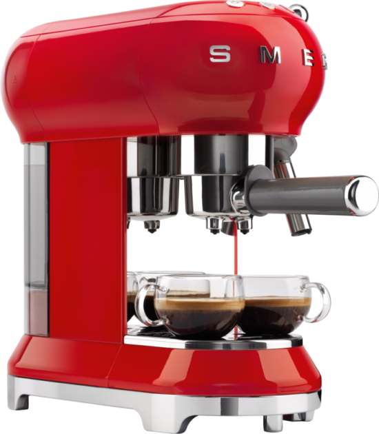 SMEG ECF01RDEU Rood - Koffieapparaten Espresso Halfautomatisch
