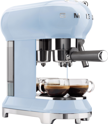 SMEG ECF01PBEU Pastelblauw - Koffieapparaten Espresso Halfautomatisch