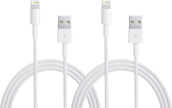 Apple Usb A naar Lightning Kabel 1m Kunststof Wit Duopack
