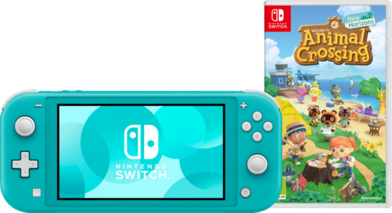 Nintendo Switch Lite Turquoise + Animal Crossing New Horizons