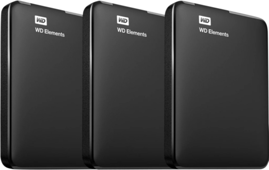 WD Elements Portable 1TB 3-Pack