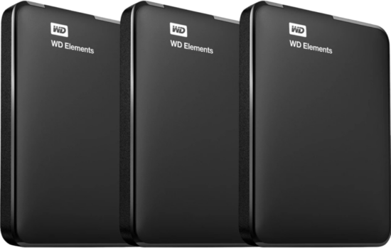 WD Elements Portable 4TB 3-Pack