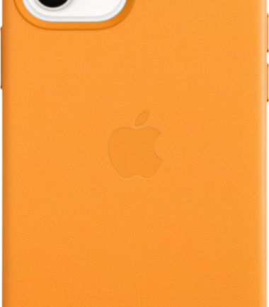 Apple iPhone 12 en 12 Pro Back Cover met MagSafe Leer California Poppy