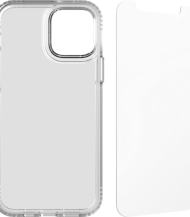 Tech21 Evo Clear Apple iPhone 12 mini Back Cover Transparant + Screenprotector