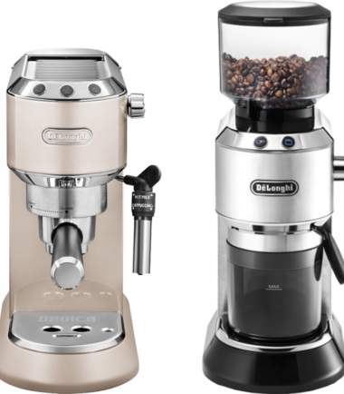 De'Longhi Dedica Metallics EC 785 Crème + Koffiemolen - Koffieapparaten Espresso Halfautomatisch