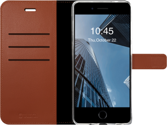Valenta Gel Skin Apple iPhone SE 2022 / SE 2020 / 8 / 7 Book Case Leer Bruin
