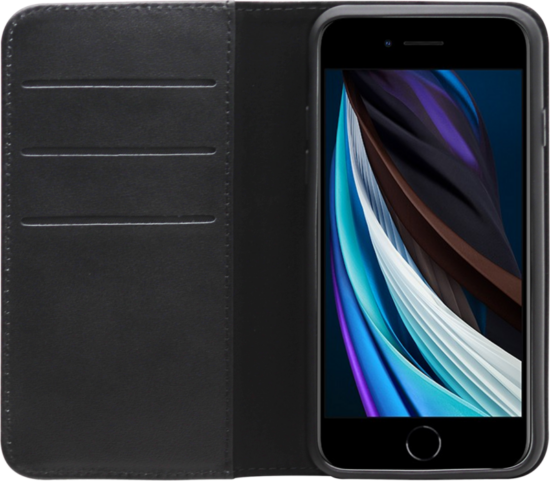 BlueBuilt Apple iPhone SE 2022 / SE 2020 / 8 / 7 Book Case Leer Zwart
