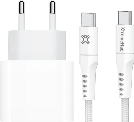Apple Power Delivery Oplader 20W + XtremeMac Usb C Kabel 2