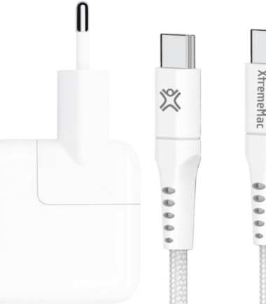 Apple Power Delivery Oplader 30W + XtremeMac Usb C Kabel 2