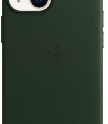 Apple iPhone 13 mini Back Cover met MagSafe Leer Sequoia-groen