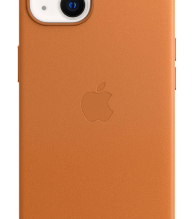 Apple iPhone 13 Back Cover met MagSafe Leer Goudbruin