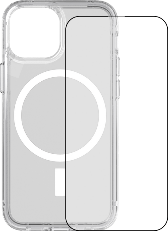 Tech21 Evo Clear Apple iPhone 13 mini Back Cover MagSafe Transparant+Azuri Screenprotector