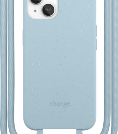 Change Case Apple iPhone 13 Back Cover met Koord Blauw