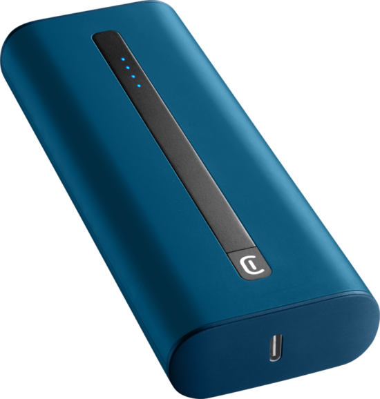 Cellularline Thunder Powerbank 20.000 mAh met Power Delivery en Quick Charge Blauw