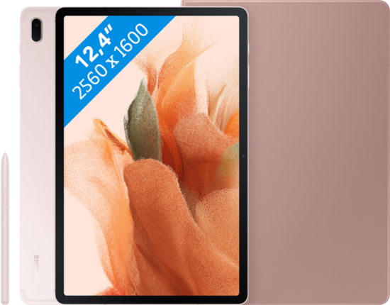 Samsung Galaxy Tab S7 FE 64GB Wifi Roze + Samsung Book Case Roze