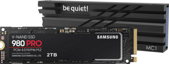 Samsung 980 Pro 2TB + Be quiet! Heatsink (Geschikt voor PS5)