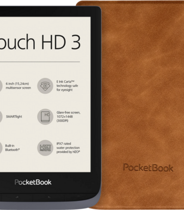 Pocketbook Touch HD 3 Grijs + Pocketbook Shell Book Case Bruin