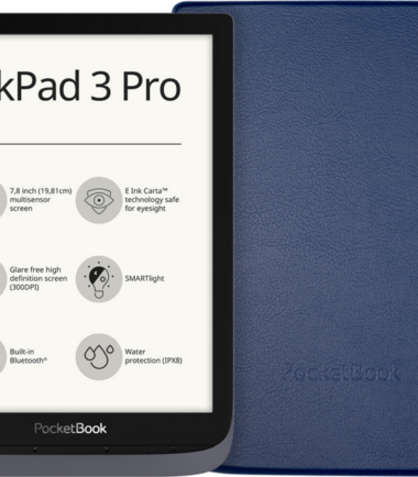 Pocketbook Inkpad 3 Pro Zwart + PocketBook Shell Book Case Blauw