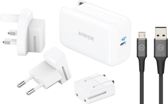 Anker Power Delivery Oplader 65W + XtremeMac Usb C Kabel 2