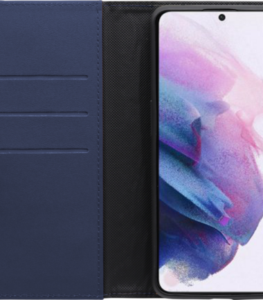BlueBuilt Samsung Galaxy S22 Book Case Leer Blauw