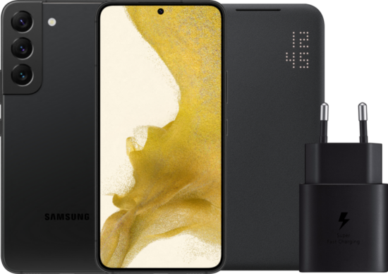 Samsung Galaxy S22 128GB Zwart 5G + Accessoirepakket