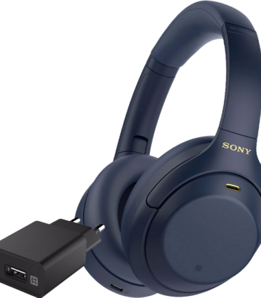 Sony WH-1000XM4 Blauw + XtremeMac Oplader met Usb A Poort 12W