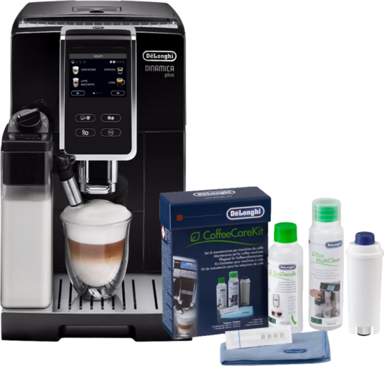 De'Longhi Dinamica Plus ECAM370.70.B + Coffee Care Kit -