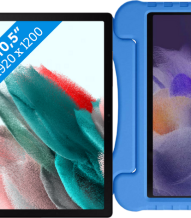 Samsung Galaxy Tab A8 32GB Wifi Roségoud + Just in Case Kids Cover Blauw
