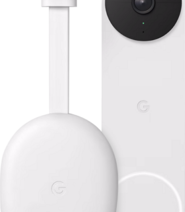 Google Chromecast 4K met Google TV + Google Nest Doorbell