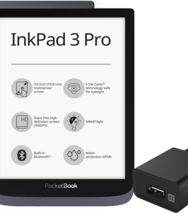 Pocketbook Inkpad 3 Pro + XtremeMac Oplader met Usb A Poort 12W Zwart