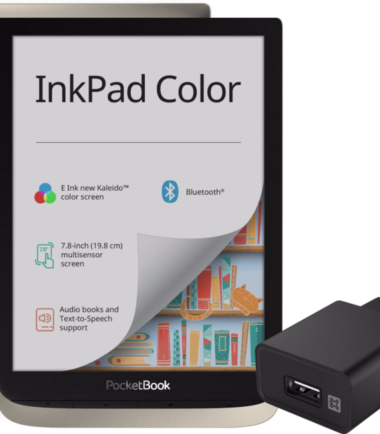 Pocketbook Inkpad Color Zilver + XtremeMac Oplader met Usb A Poort 12W Zwart