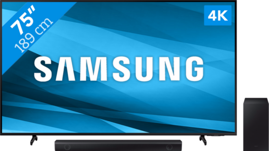 Samsung Crystal UHD 75BU8000 (2022) + Soundbar