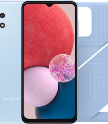 Samsung Galaxy A13 64GB Blauw + Samsung Card Slot Back Cover Blauw