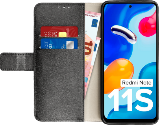 Just in Case Wallet Xiaomi Redmi Note 11 Book Case Zwart