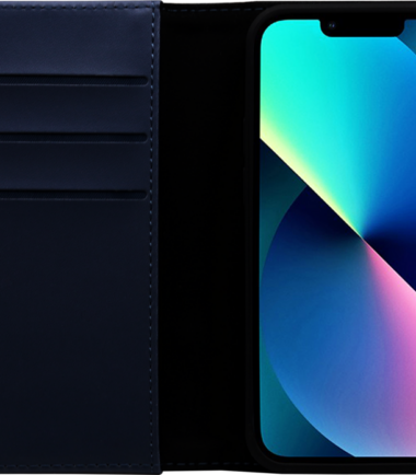 BlueBuilt Apple iPhone 14 Pro Max Book Case Leer Blauw
