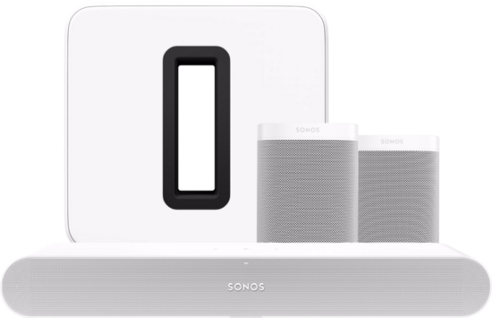 Sonos Ray Wit + One (2x) + Sub G3