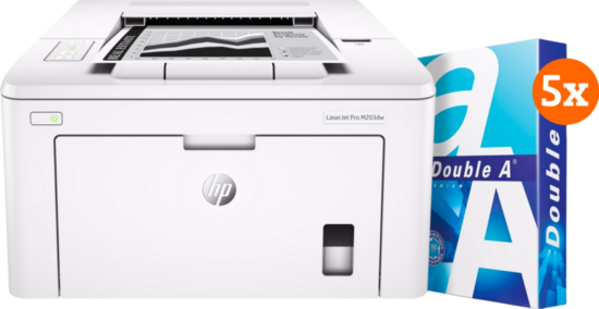 HP LaserJet Pro M203dw + 2.500 vellen A4 papier