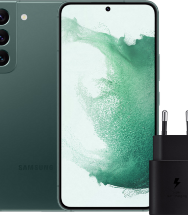 Samsung Galaxy S22 128GB Groen 5G + Samsung Oplader 25 Watt Zwart