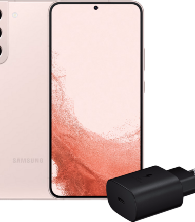 Samsung Galaxy S22 Plus 128GB Roze 5G + Samsung Oplader 25 Watt Zwart